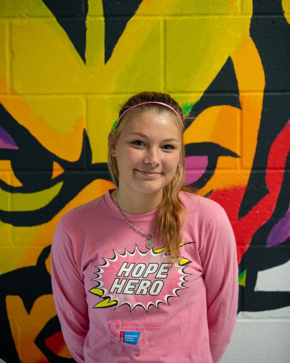  Pulaski Junior, Vivian Lasell, the coordinator of Pulaski’s Pinkout event.